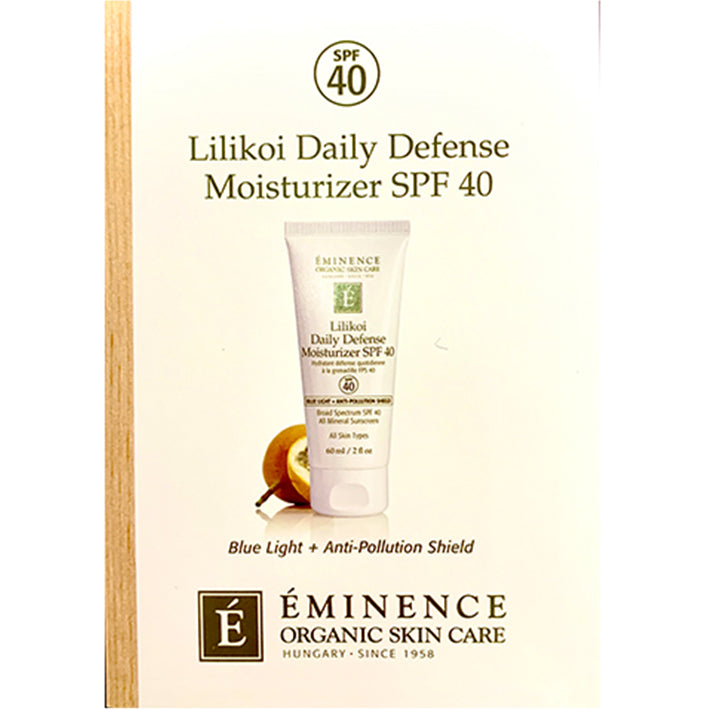 Lilikoi Daily Defense Moisturizer SPF40 熱情果礦物防曬面霜 SPF40 3ml